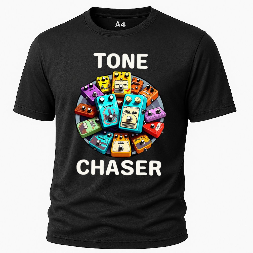 Guitar Player Tone Chaser Handwired Boutique Effects Pedals Cooling Performance Crew T-Shirt