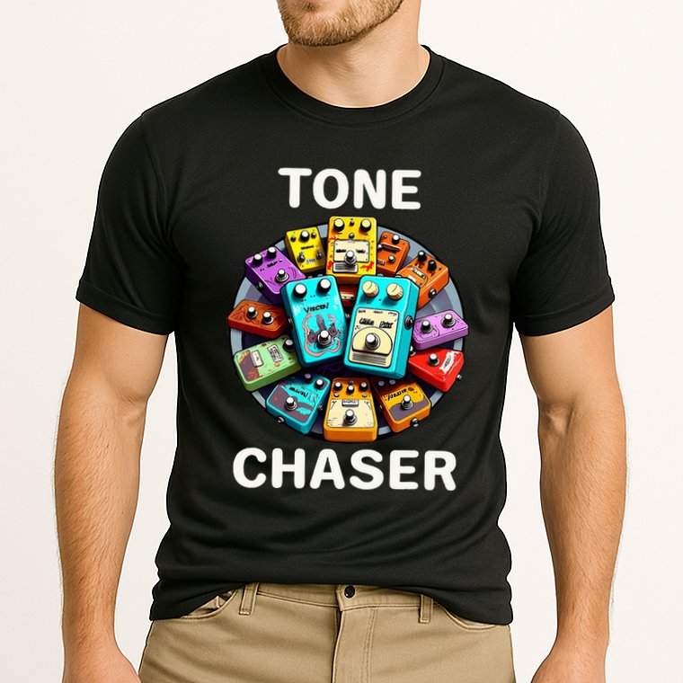 Guitar Player Tone Chaser Handwired Boutique Effects Pedals Cooling Performance Crew T-Shirt