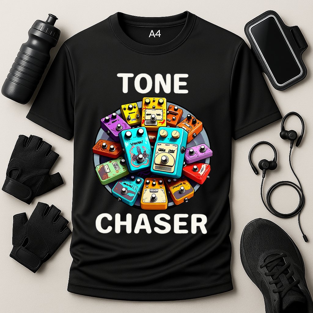 Guitar Player Tone Chaser Handwired Boutique Effects Pedals Cooling Performance Crew T-Shirt