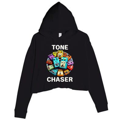 Guitar Player Tone Chaser Handwired Boutique Effects Pedals Crop Fleece Hoodie