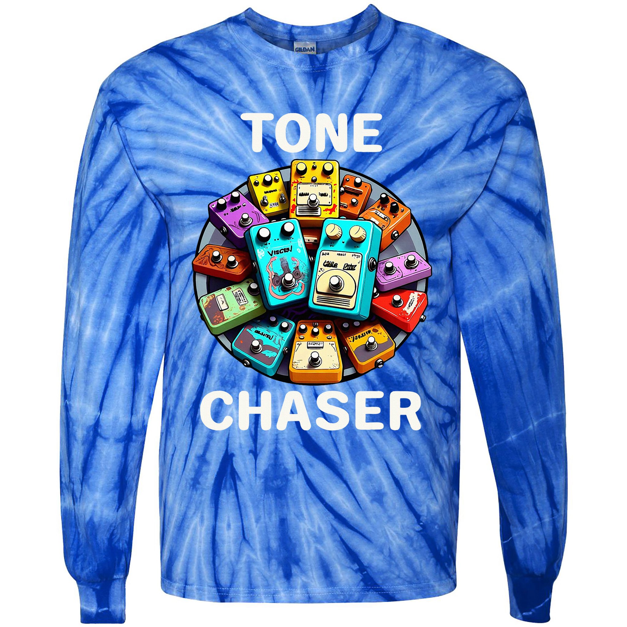 Guitar Player Tone Chaser Handwired Boutique Effects Pedals Tie-Dye Long Sleeve Shirt