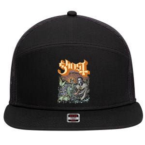 Ghost Papa & The Whale 7 Panel Mesh Trucker Snapback Hat