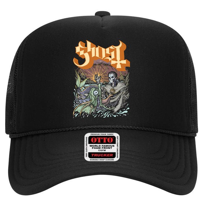 Ghost Papa & The Whale High Crown Mesh Back Trucker Hat