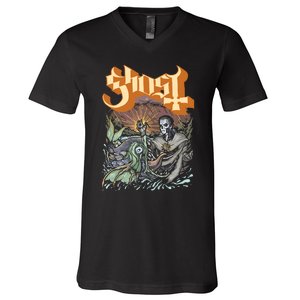 Ghost Papa & The Whale V-Neck T-Shirt