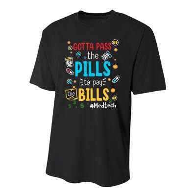 Gotta Pass The Pills To Pay The Bill Pharmacist Nursing School Lab Week Lab Tech Youth Performance Sprint T-Shirt