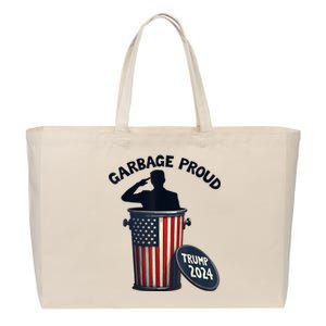 Garbage Proud To Be Garbage Vote Trump Supporters Cotton Canvas Jumbo Tote