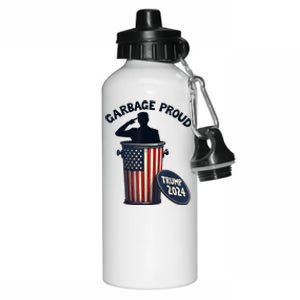 Garbage Proud To Be Garbage Vote Trump Supporters Aluminum Water Bottle