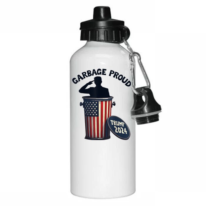 Garbage Proud To Be Garbage Vote Trump Supporters Aluminum Water Bottle