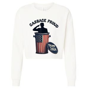 Garbage Proud To Be Garbage Vote Trump Supporters Cropped Pullover Crew