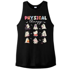 Ghost Physical Therapy Physical Therapist Halloween Groovy Great Gift Ladies PosiCharge Tri-Blend Wicking Tank