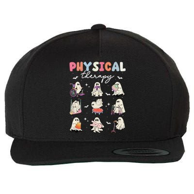 Ghost Physical Therapy Physical Therapist Halloween Groovy Great Gift Wool Snapback Cap