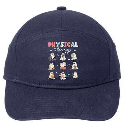 Ghost Physical Therapy Physical Therapist Halloween Groovy Great Gift 7-Panel Snapback Hat