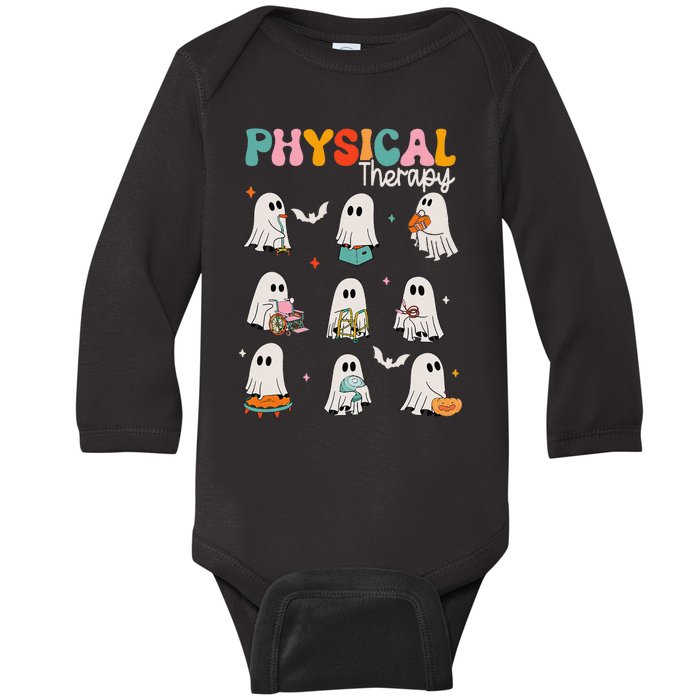 Ghost Physical Therapy Pt Physical Therapist Halloween Baby Long Sleeve Bodysuit