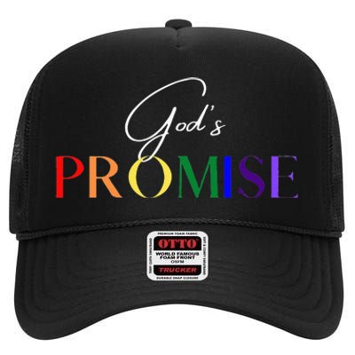 Gods Promise The Rainbow High Crown Mesh Back Trucker Hat