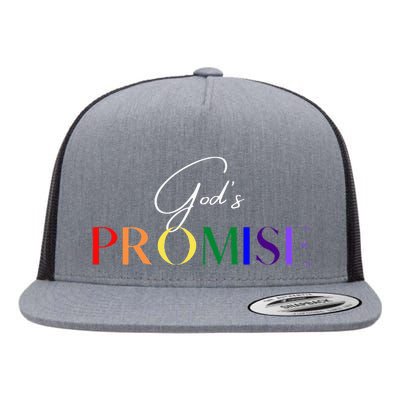 Gods Promise The Rainbow Flat Bill Trucker Hat