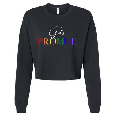 Gods Promise The Rainbow Cropped Pullover Crew