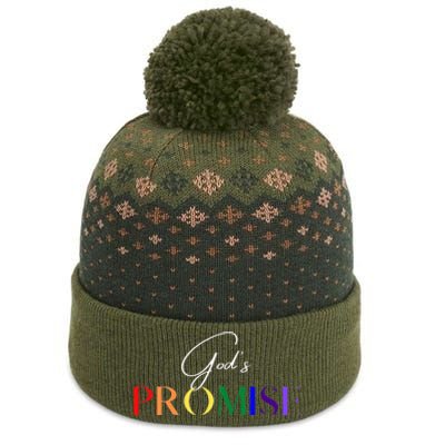 Gods Promise The Rainbow The Baniff Cuffed Pom Beanie