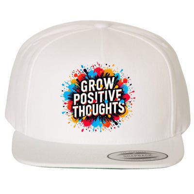 Grow Positive Thoughts Wool Snapback Cap