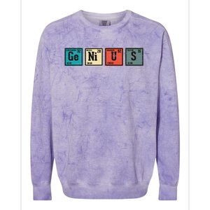 Genius Periodic Table Elements Chemistry Teacher Gift Colorblast Crewneck Sweatshirt