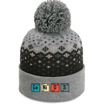 Genius Periodic Table Elements Chemistry Teacher Gift The Baniff Cuffed Pom Beanie