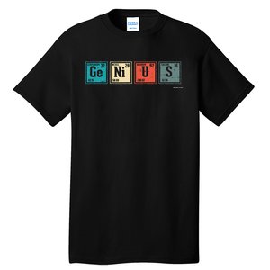 Genius Periodic Table Elements Chemistry Teacher Gift Tall T-Shirt