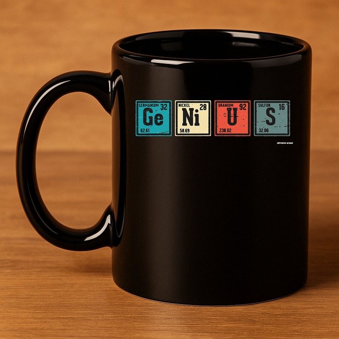 Genius Periodic Table Elements Chemistry Teacher Gift 11oz C Handle Ceramic Mug
