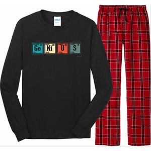 Genius Periodic Table Elements Chemistry Teacher Gift Long Sleeve Pajama Set