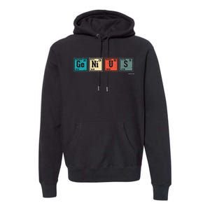 Genius Periodic Table Elements Chemistry Teacher Gift Premium Hoodie