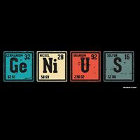 Genius Periodic Table Elements Chemistry Teacher Gift 16 in Basic Backpack
