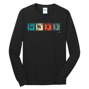 Genius Periodic Table Elements Chemistry Teacher Gift Tall Long Sleeve T-Shirt