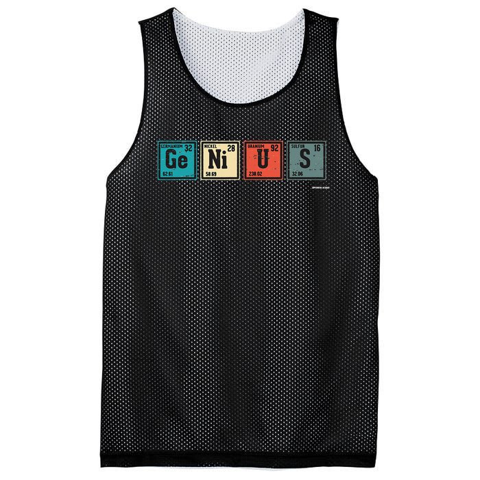 Genius Periodic Table Elements Chemistry Teacher Gift Mesh Reversible Basketball Jersey Tank