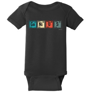 Genius Periodic Table Elements Chemistry Teacher Gift Baby Bodysuit