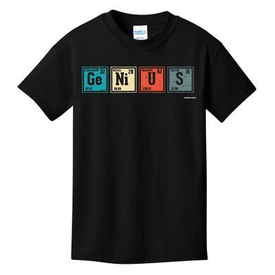 Genius Periodic Table Elements Chemistry Teacher Gift Kids T-Shirt