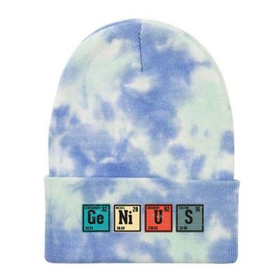 Genius Periodic Table Elements Chemistry Teacher Gift Tie Dye 12in Knit Beanie