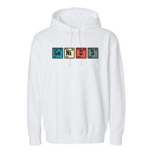 Genius Periodic Table Elements Chemistry Teacher Gift Garment-Dyed Fleece Hoodie