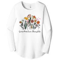 Grow Positive Thoughts Floral Bohemian Style Women's Perfect Tri Tunic Long Sleeve Shirt