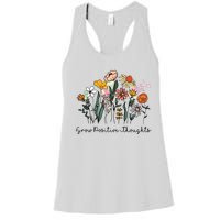 Grow Positive Thoughts Floral Bohemian Style Women's Racerback Tank