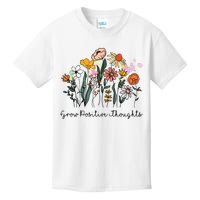 Grow Positive Thoughts Floral Bohemian Style Kids T-Shirt