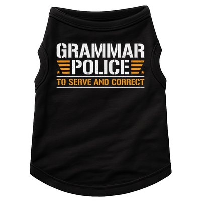 Grammar Police To Serve And Correct, Teachers Grammar Doggie Tank