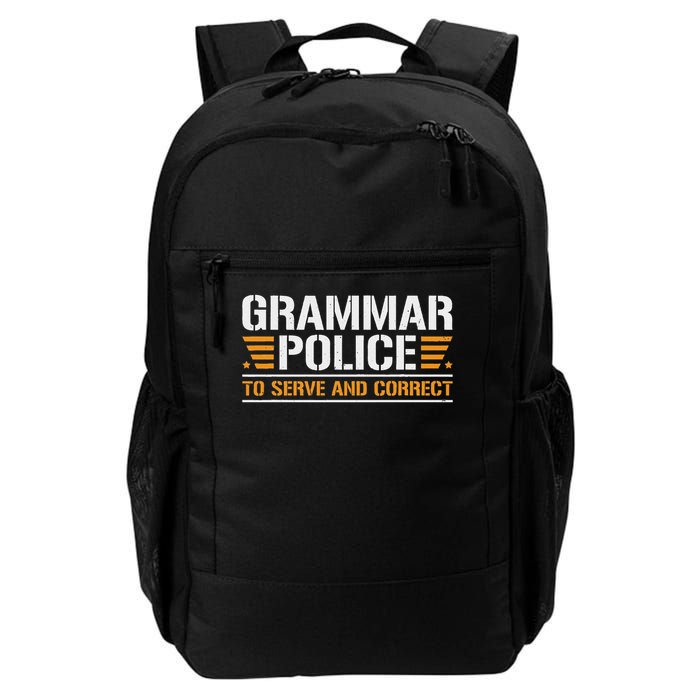 Grammar Police To Serve And Correct, Teachers Grammar Backpack