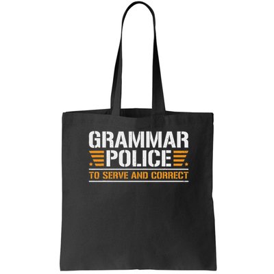 Grammar Police To Serve And Correct, Teachers Grammar Bag