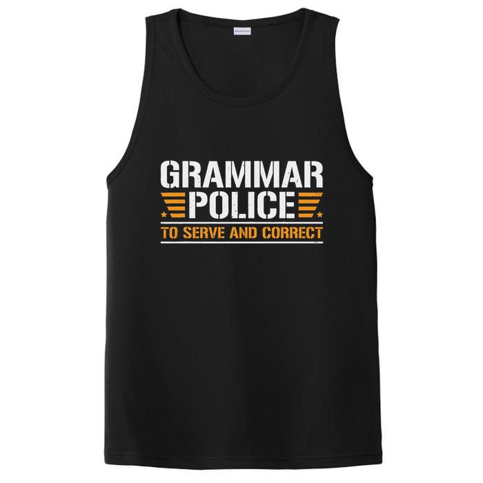 Grammar Police To Serve And Correct, Teachers Grammar PosiCharge Competitor Tank