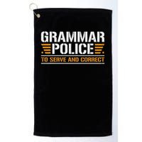Grammar Police To Serve And Correct, Teachers Grammar Golf Towel