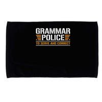 Grammar Police To Serve And Correct, Teachers Grammar Microfiber Hand Towel