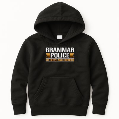 Grammar Police To Serve And Correct, Teachers Grammar Kids Hoodie