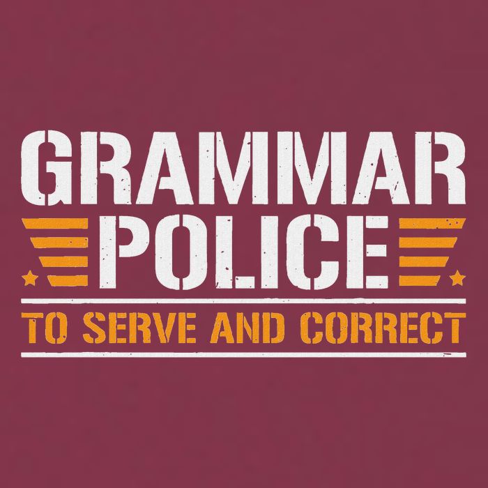 Grammar Police To Serve And Correct, Teachers Grammar 16oz Travel Tumbler