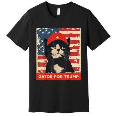 Gatos Por Trump Spanish Funny Cat Political Support Premium T-Shirt