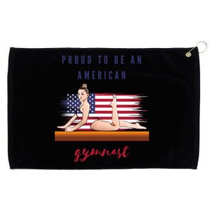 Gymnastics Proud To Be An American Gymnast Great Gift Grommeted Golf Towel