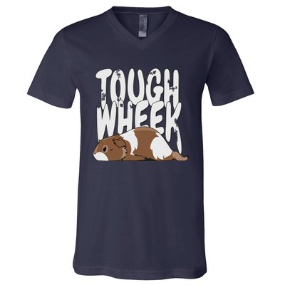 Guinea Pig Tough Wheek Brown Cream Guinea Pig Pet V-Neck T-Shirt