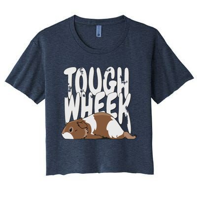 Guinea Pig Tough Wheek Brown Cream Guinea Pig Pet Women's Crop Top Tee